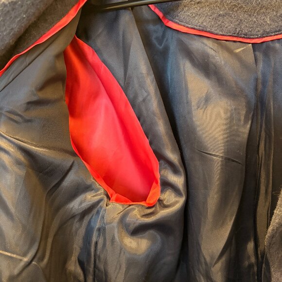 Navy Wool Trench Coat - Picture 4 of 4